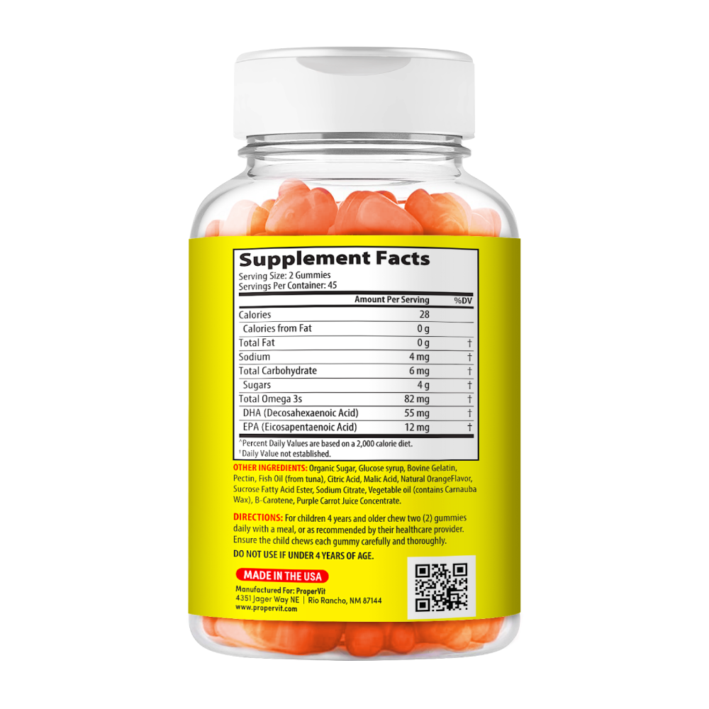 Chewable Fish Oil Gummies | Children's Omega 3 Gummies - Proper Vit